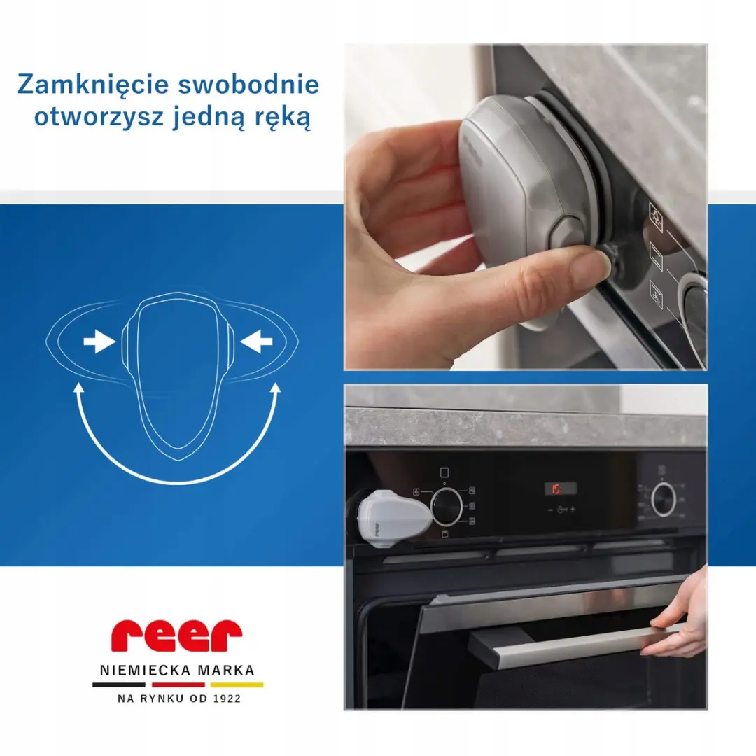 Reer Oven Deurbeveiliging Grijs - Zelfklevend