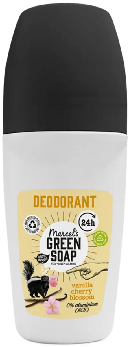 Marcel's Green Soap Deodorant Roller Vanilla & Cherryblossom 50ml - 12 Stuks