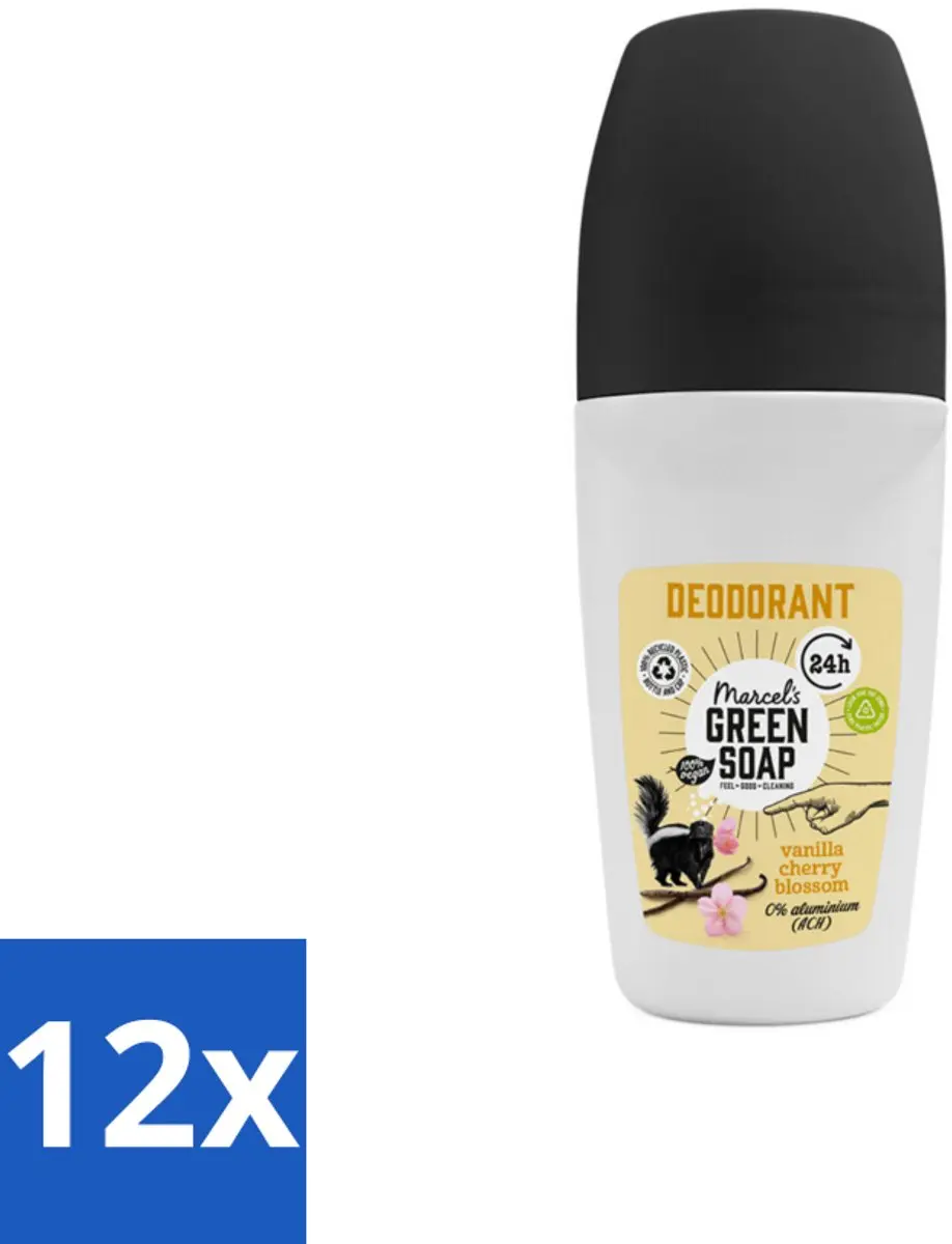 Marcel's Green Soap Deodorant Roller Vanilla & Cherryblossom 50ml