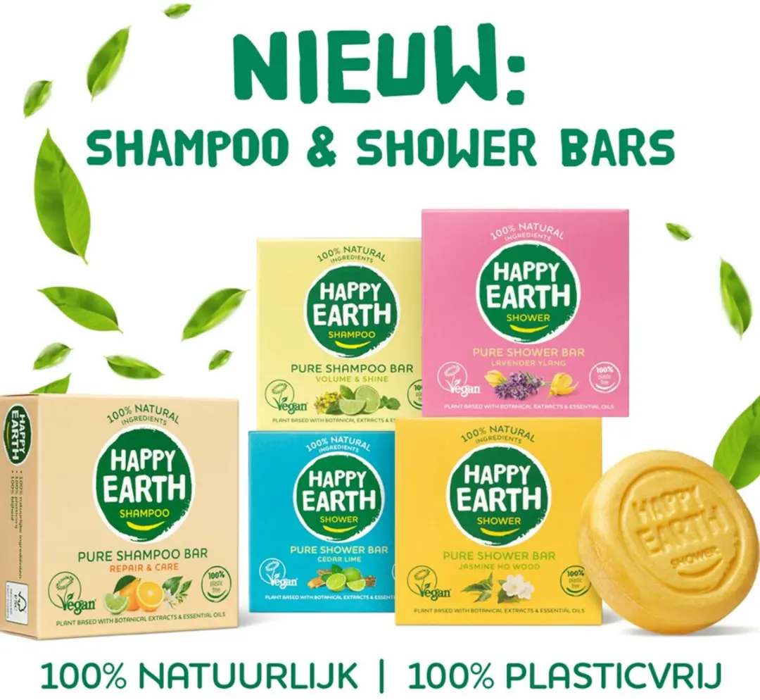Happy Earth Shampoo Bar Repair & Care 70g - 10 Stuks