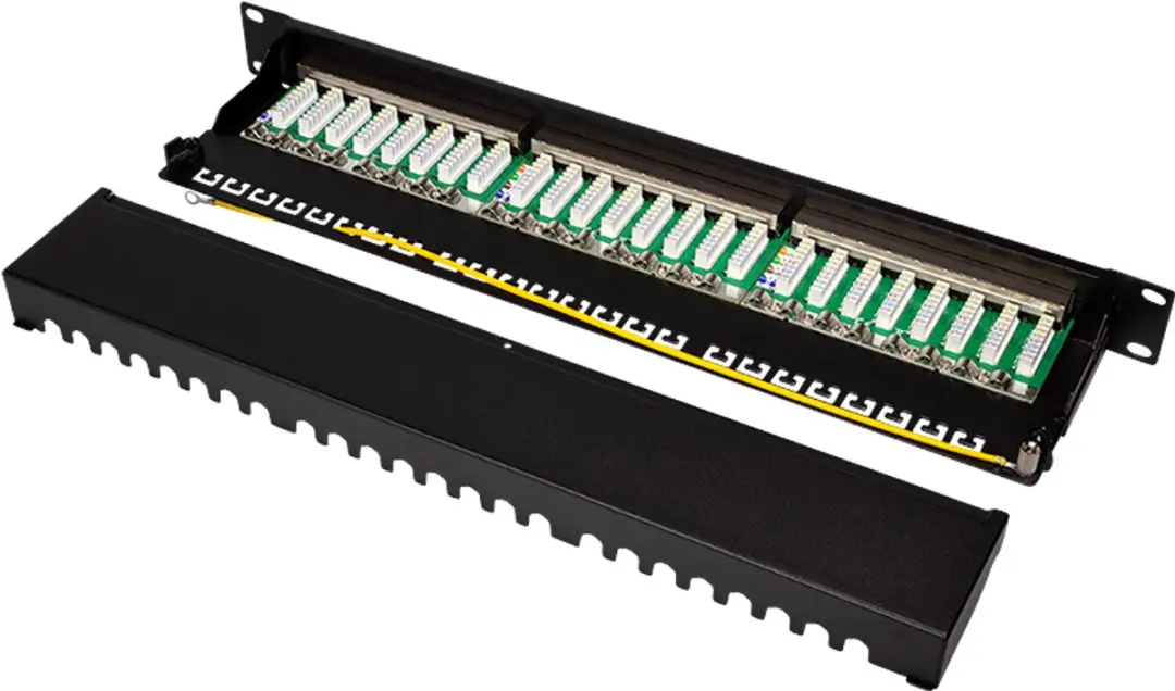 Logilink NP0061 Patchpaneel Cat.6A 24-poorts - 19" 1U Zwart
