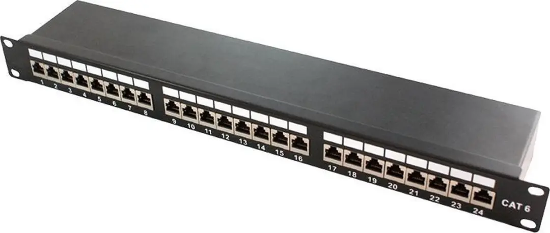 Logilink NP0061 Patchpaneel Cat.6A 24-poorts - 19" 1U Zwart