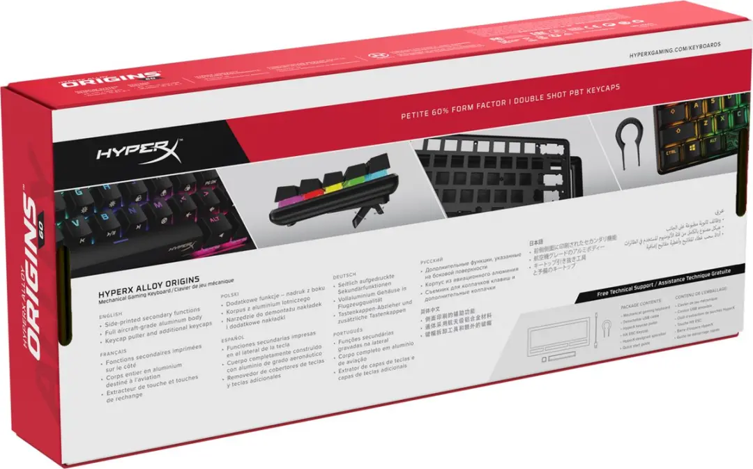 HyperX Alloy Origins 60 Mechanisch Gaming Toetsenbord - US QWERTY - Zwart