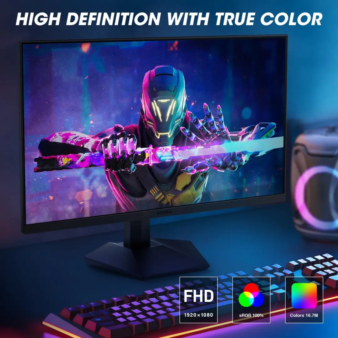 Koorui 24E3 Gaming Monitor 24" - FHD 165Hz - 1ms - Zwart