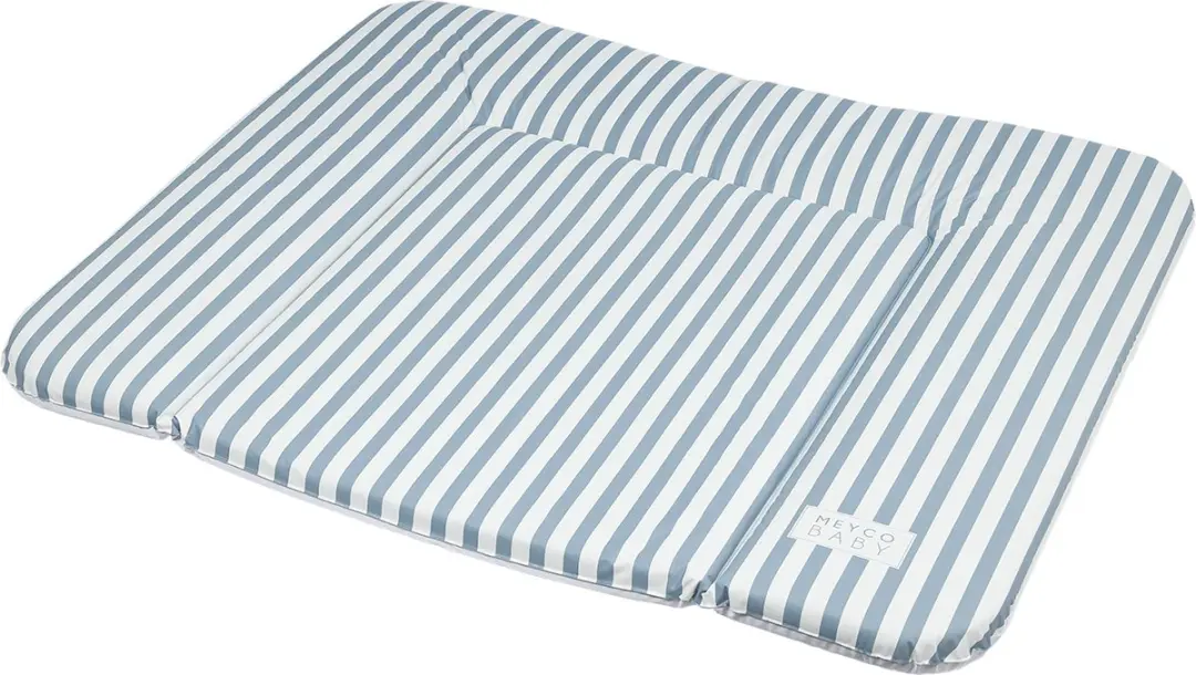 Meyco Baby Fat Stripe Aankleedkussen Jeans Blue 72x85cm