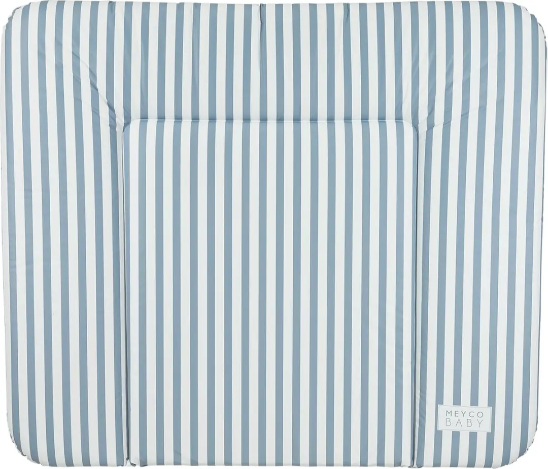 Meyco Baby Fat Stripe Aankleedkussen Jeans Blue 72x85cm