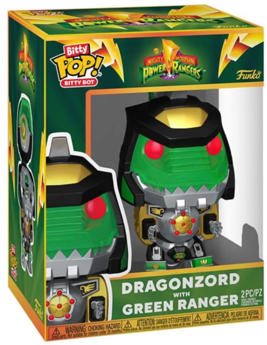 Funko Hasbro Bitty POP! PR-Dragon Zord met Groene Ranger - 11,7 cm - afbeelding 2 van 6