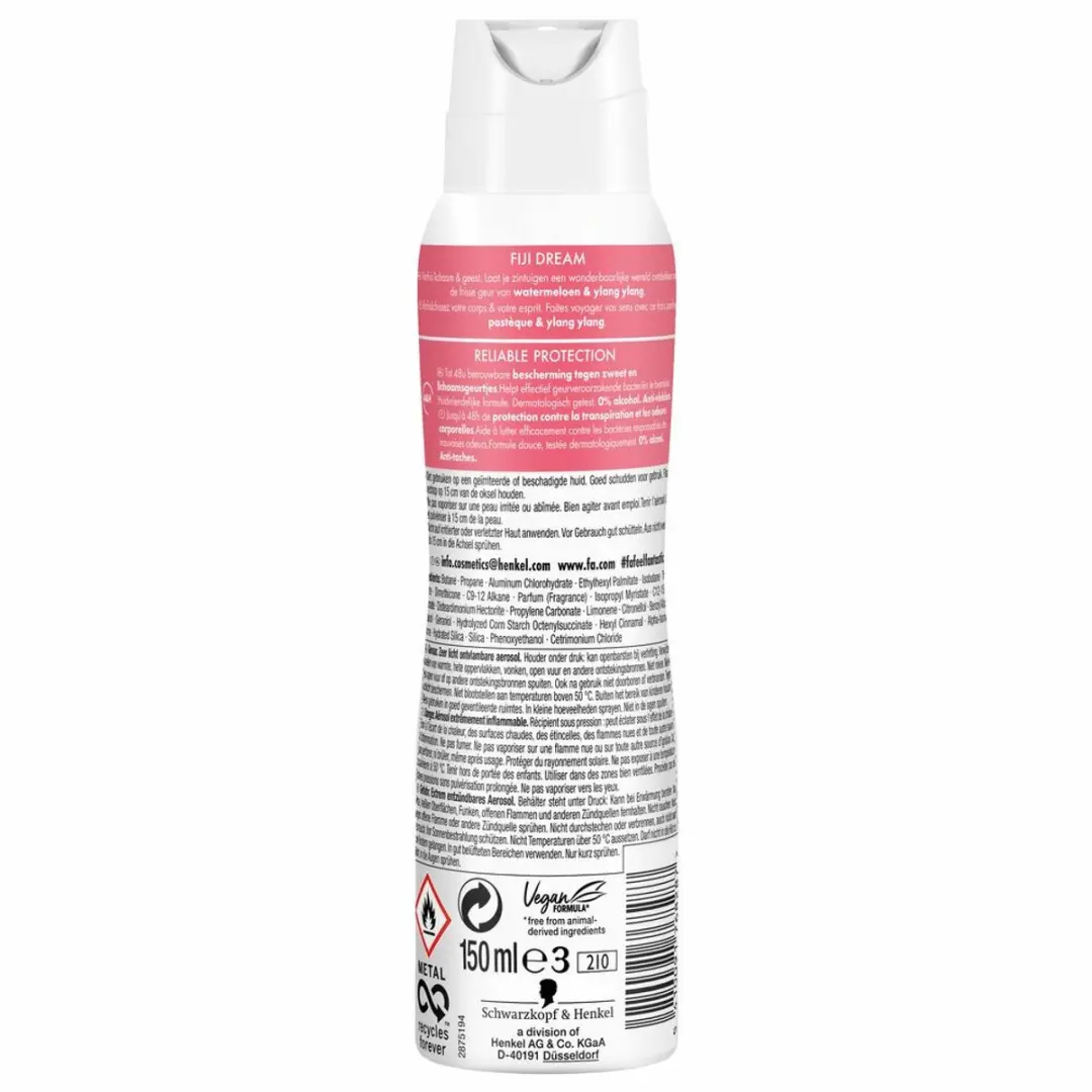 Fa Deodorant Spray Fiji Dream 150ml - 10 Stuks - Watermeloen/Ylang Ylang