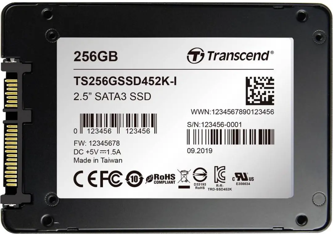 Transcend SSD452K-I 256GB SSD - 2.5 inch SATA 6Gb/s
