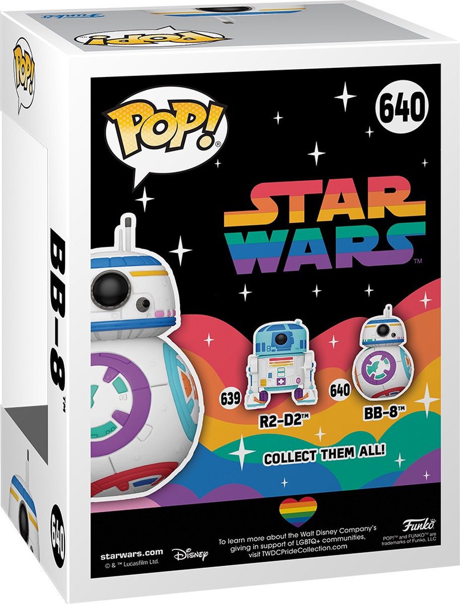 Funko Star Wars - POP! Pride BB-8 9 cm Verzamelfiguur - Multicolours