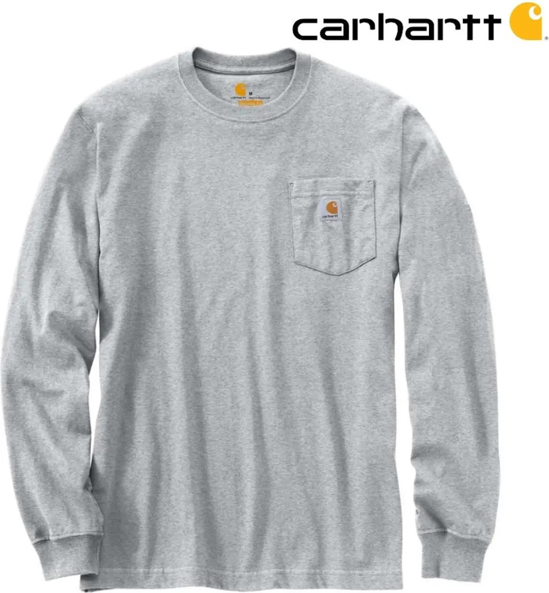 Carhartt K126 Heavyweight T-Shirt Heren - L - Heather Grey