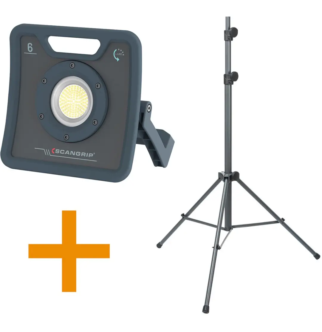 Scangrip Nova 6 Werklamp - LIFE Statiefset