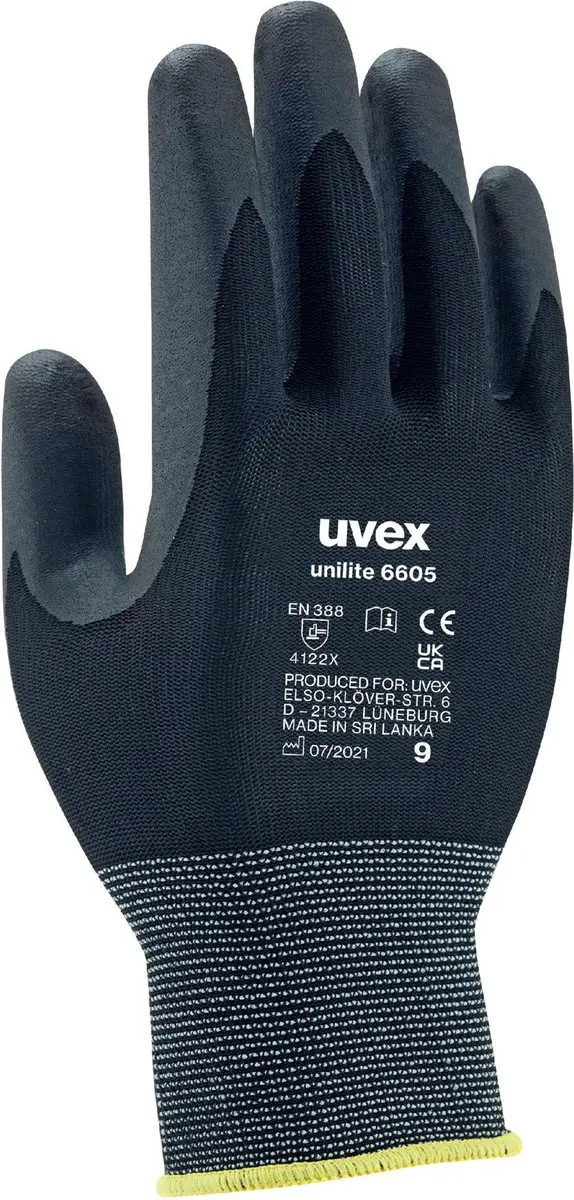 Uvex Unilite/Unipur 6057311 Montagehandschoen