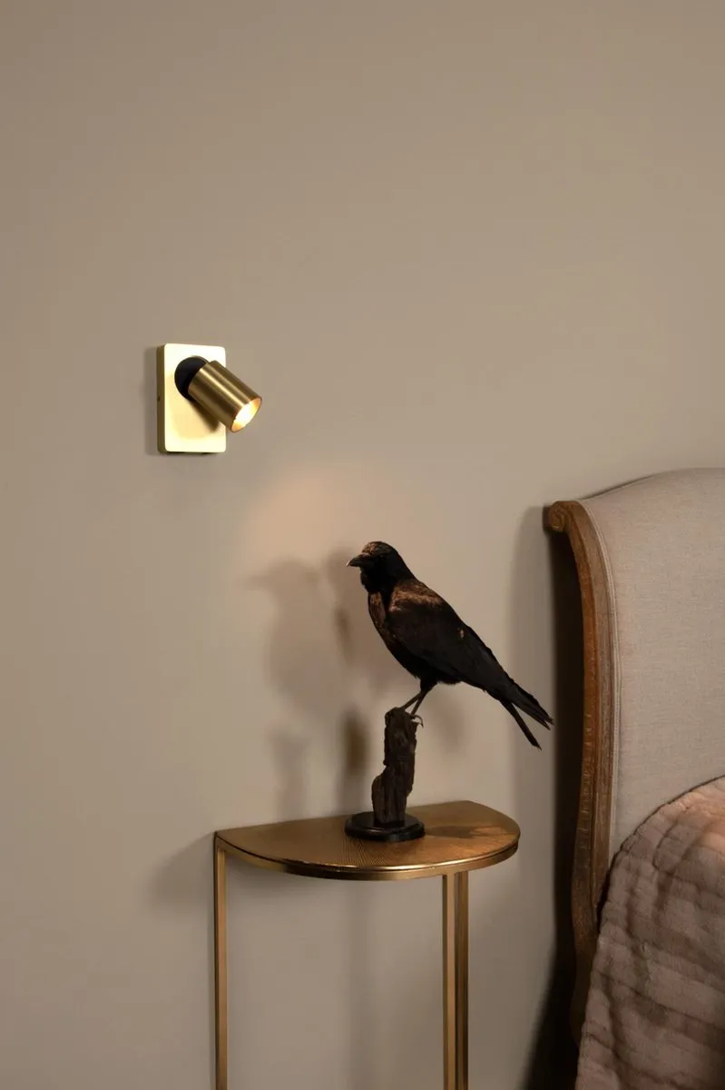 Lucide Nigel Bedlamp Wandlamp - LED Dim to Warm 2200K/3000K - Mat Goud - afbeelding 6 van 6