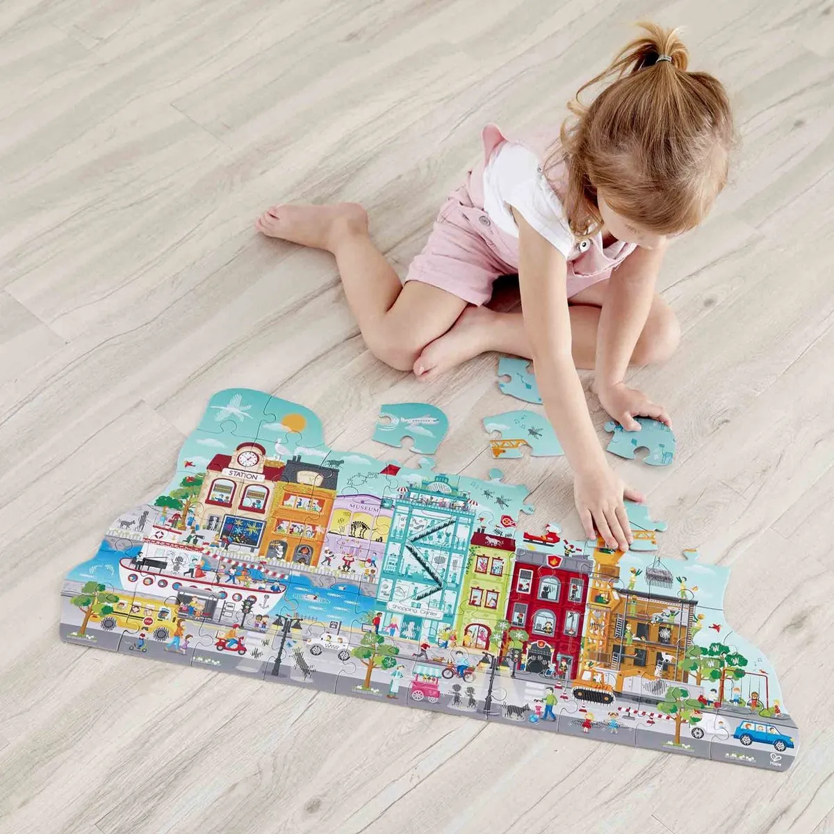 Hape Animiertes Stadt Puzzle 50 Stuks - Veelkleurig - afbeelding 6 van 6