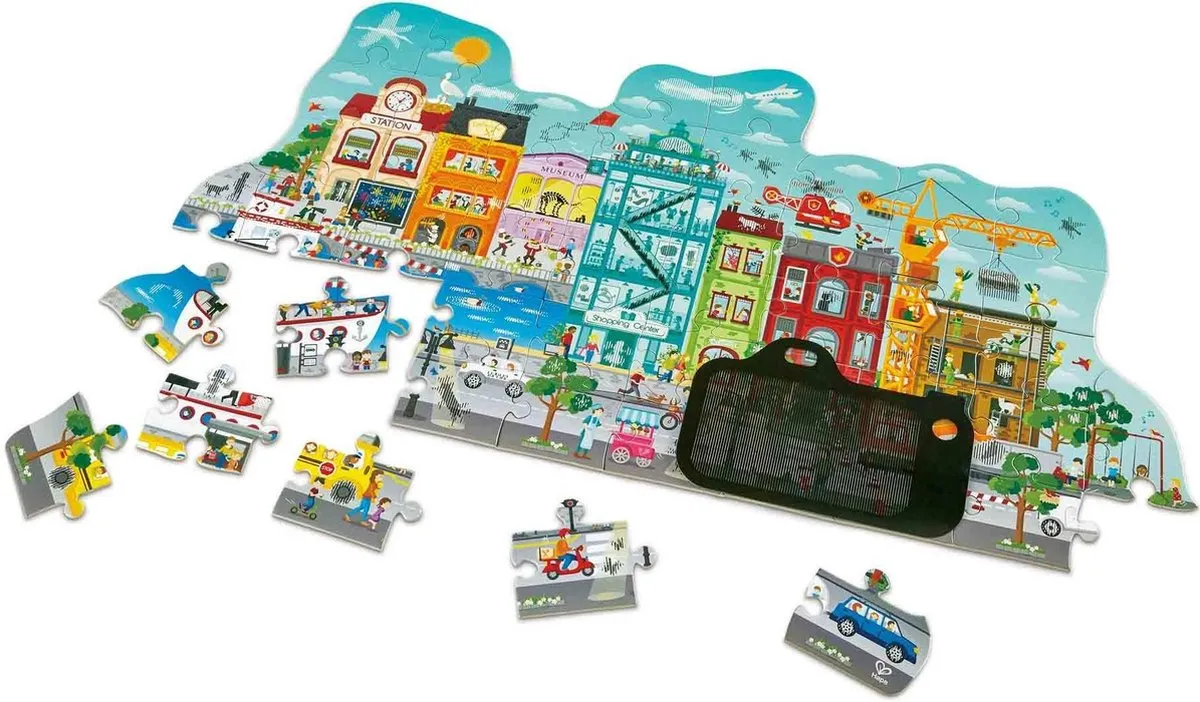 Hape Animiertes Stadt Puzzle 50 Stuks - Veelkleurig