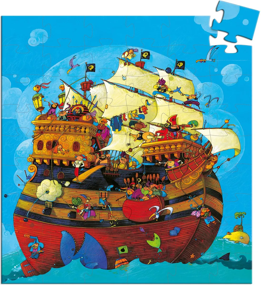 Djeco Puzzel De Boot van Barbarossa 54 Stuks - Multicolor