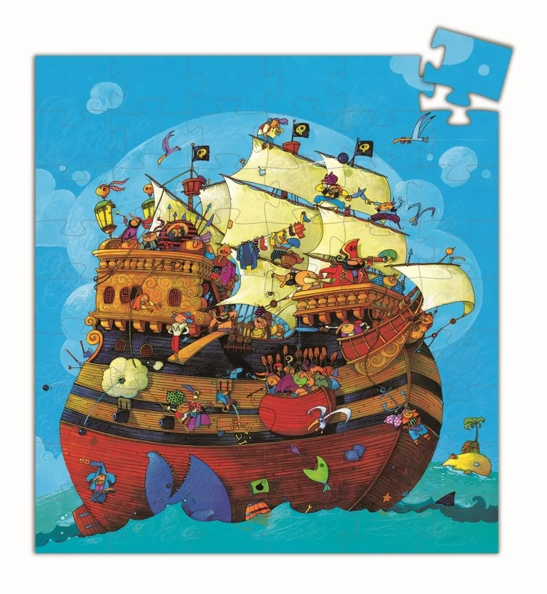 Djeco Puzzel De Boot van Barbarossa 54 Stuks - Multicolor