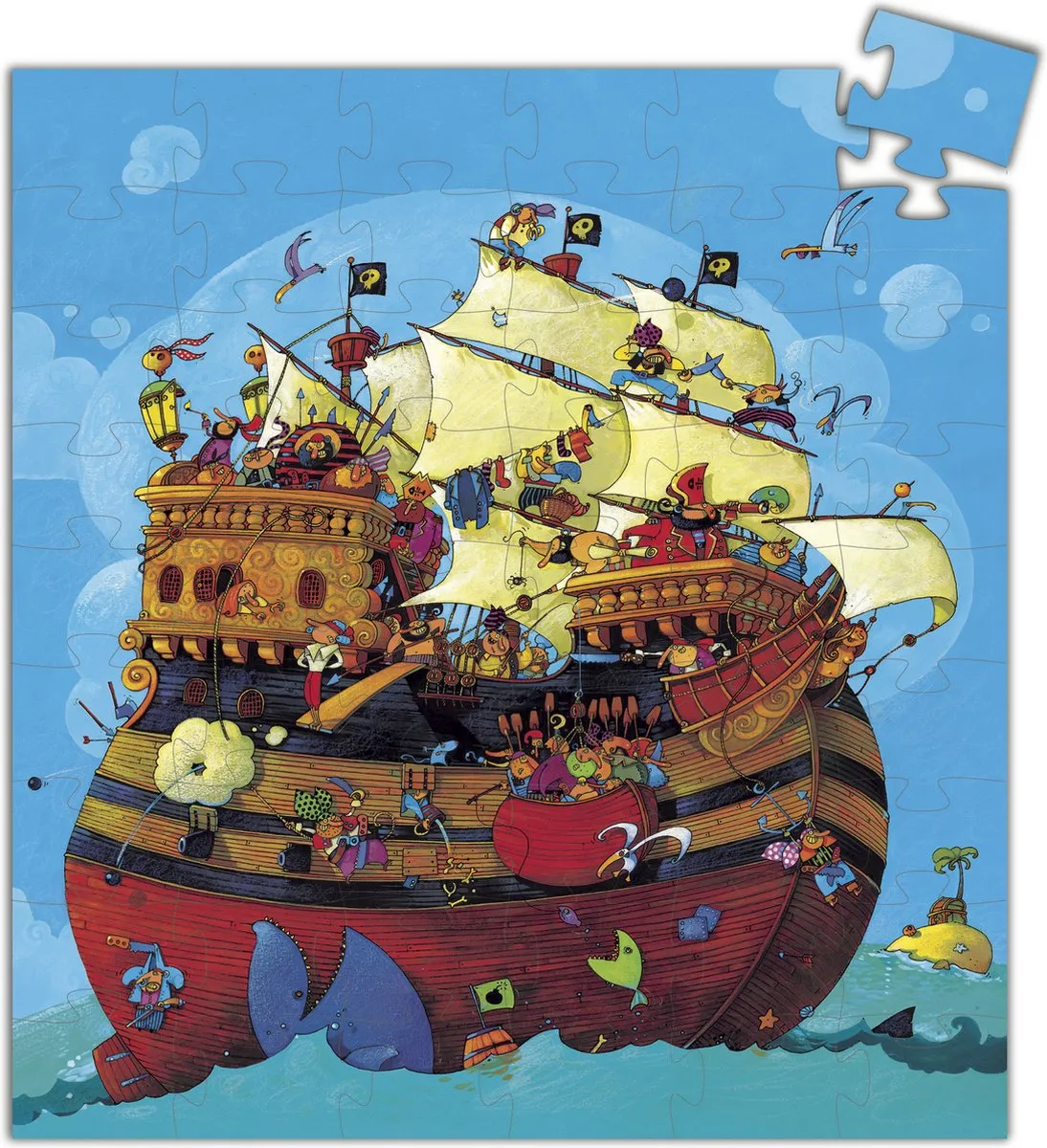 Djeco Puzzel De Boot van Barbarossa 54 Stuks - Multicolor