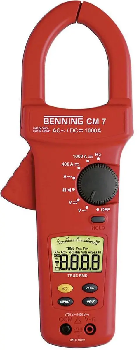 Benning CM 7 Stroomtang Multimeter CAT IV 600V
