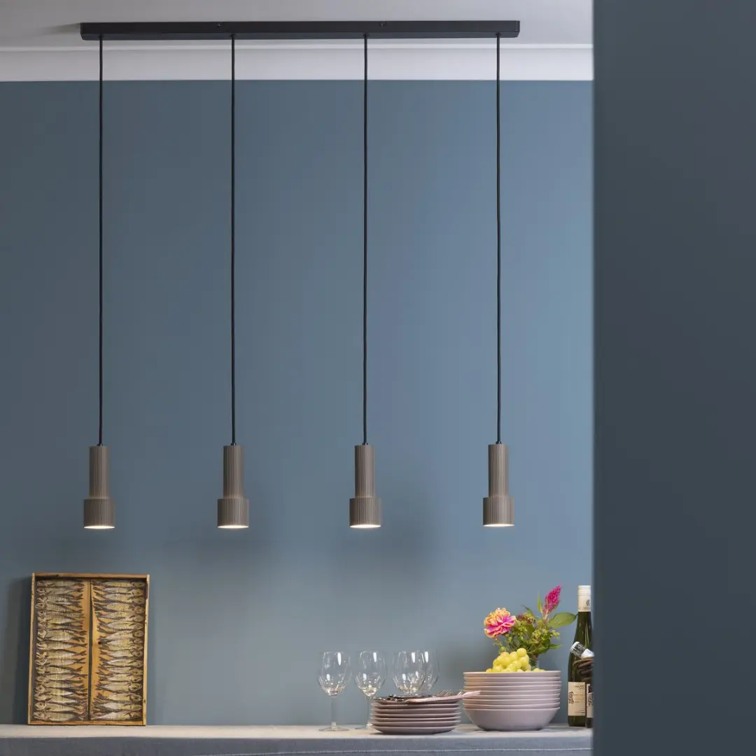 Brilliant Cadiz Hanglamp 4xGU10 LED - Brons/Zwart