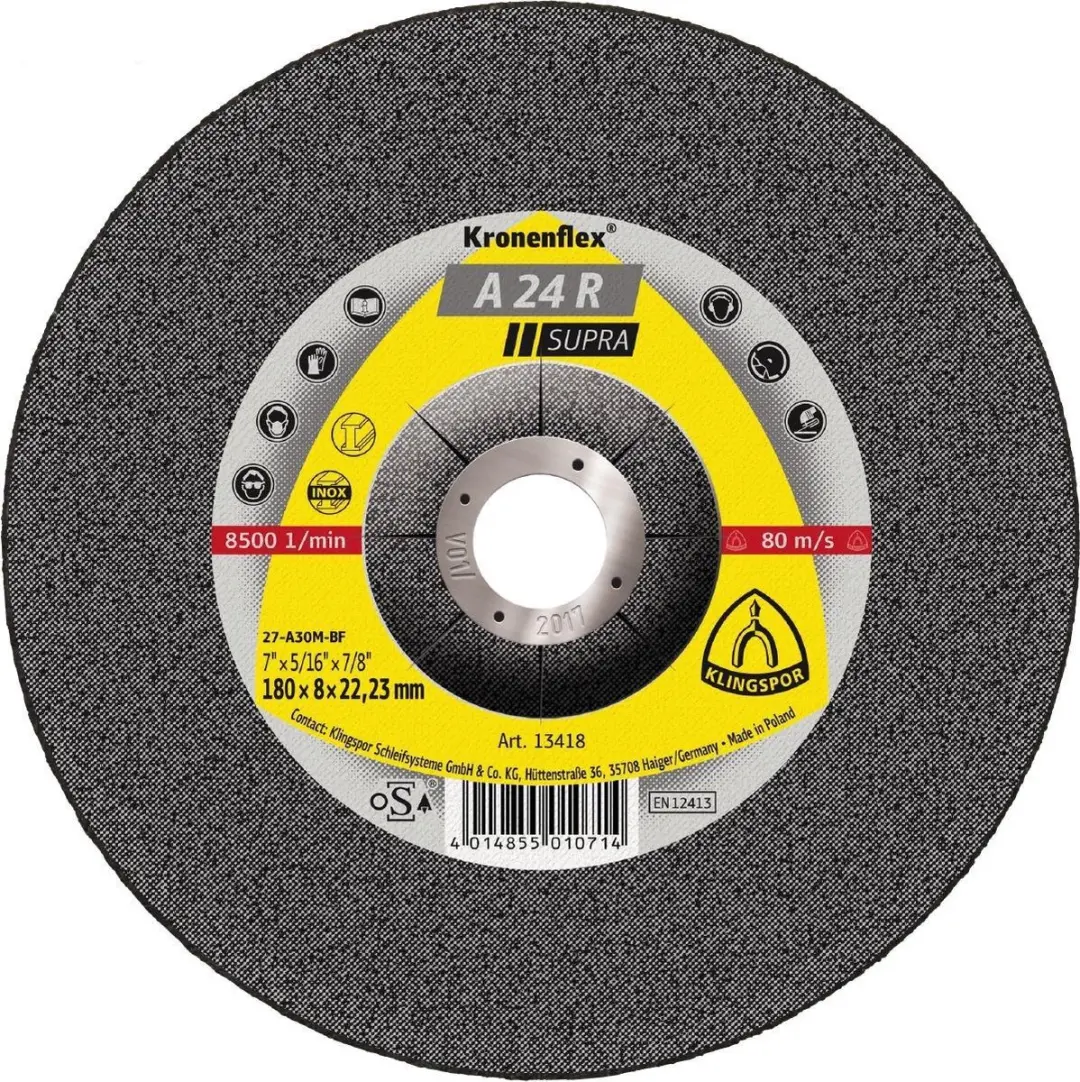 Klingspor A 24 R Supra D Slijpschijf 180x8mm