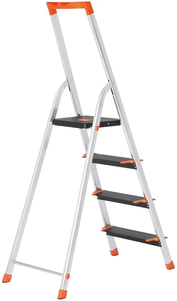 Songmics Aluminium Ladder 4 Treden - Antislip