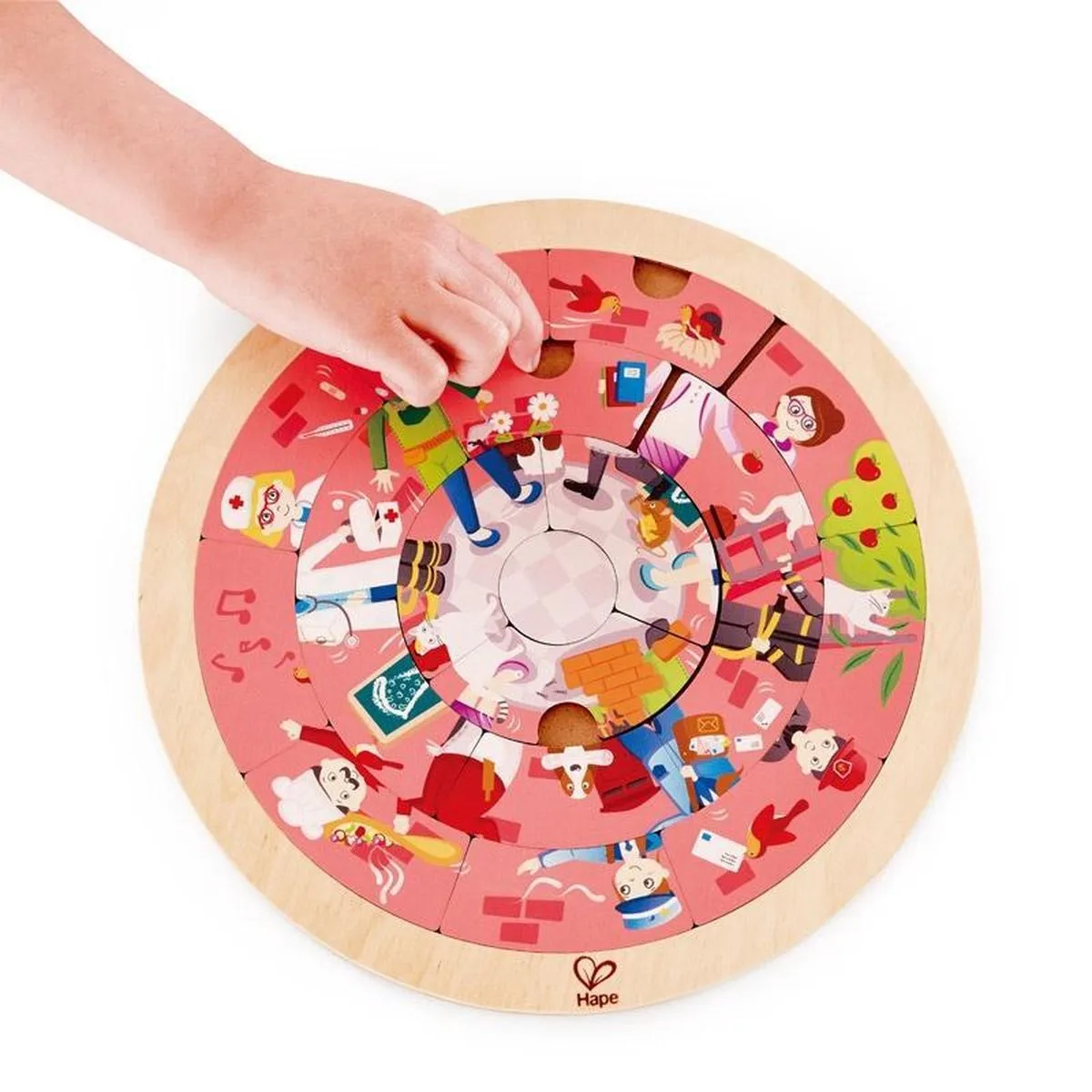 Hape Puzzel Beroepenrotonde 15 Stuks - Multi - afbeelding 4 van 4