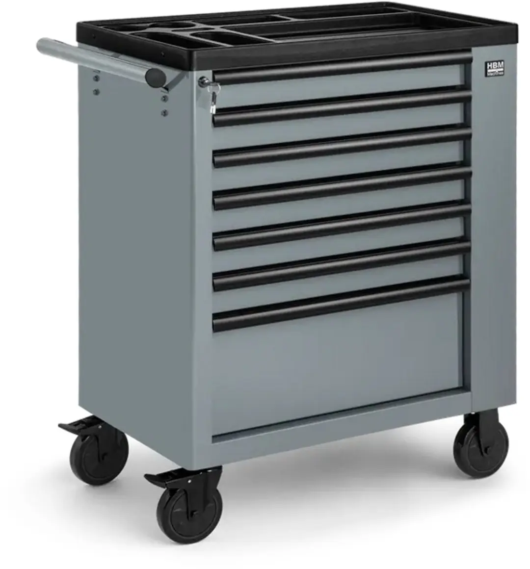 HBM Machines Gereedschapswagen 7 Lades H136062 - Zwart/Grijs