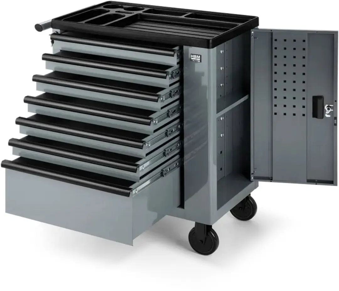 HBM Machines Gereedschapswagen 7 Lades H136062 - Zwart/Grijs - afbeelding 6 van 6