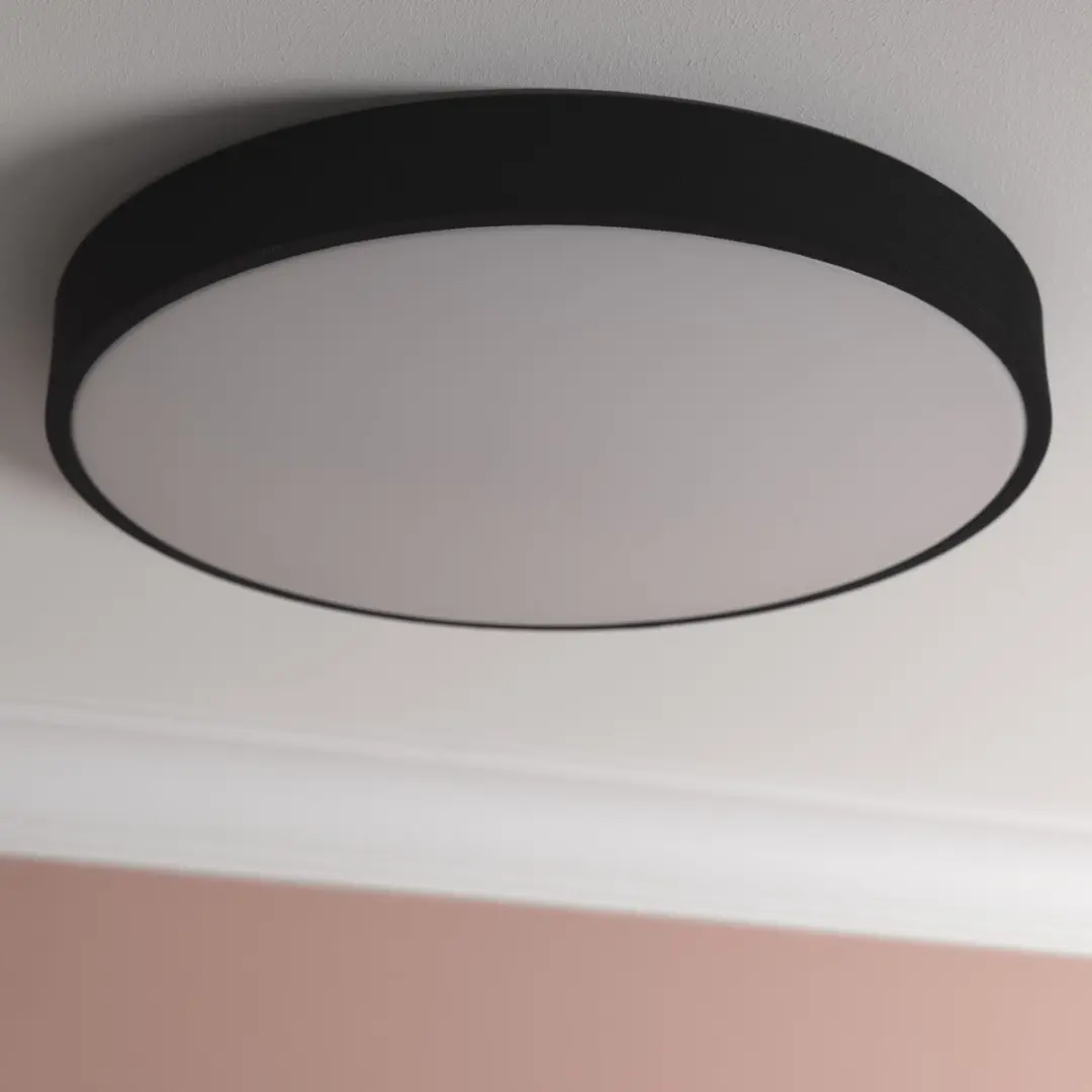 Brilliant Filiz Plafondlamp 36W - Ø49cm - Zwart/Wit