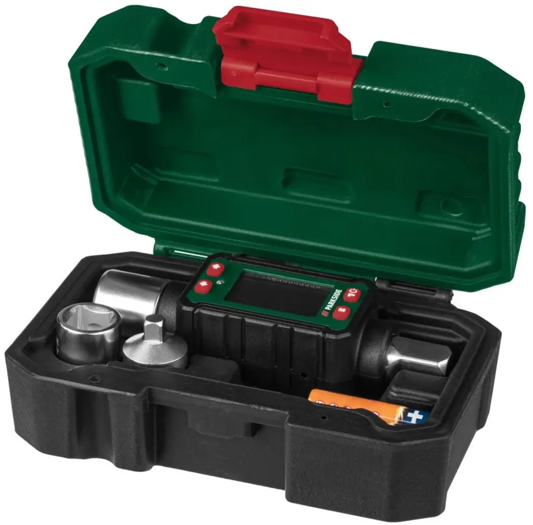 PARKSIDE Digitale Draaimomentadapter 20-200Nm - ½" Vierkant - Zwart
