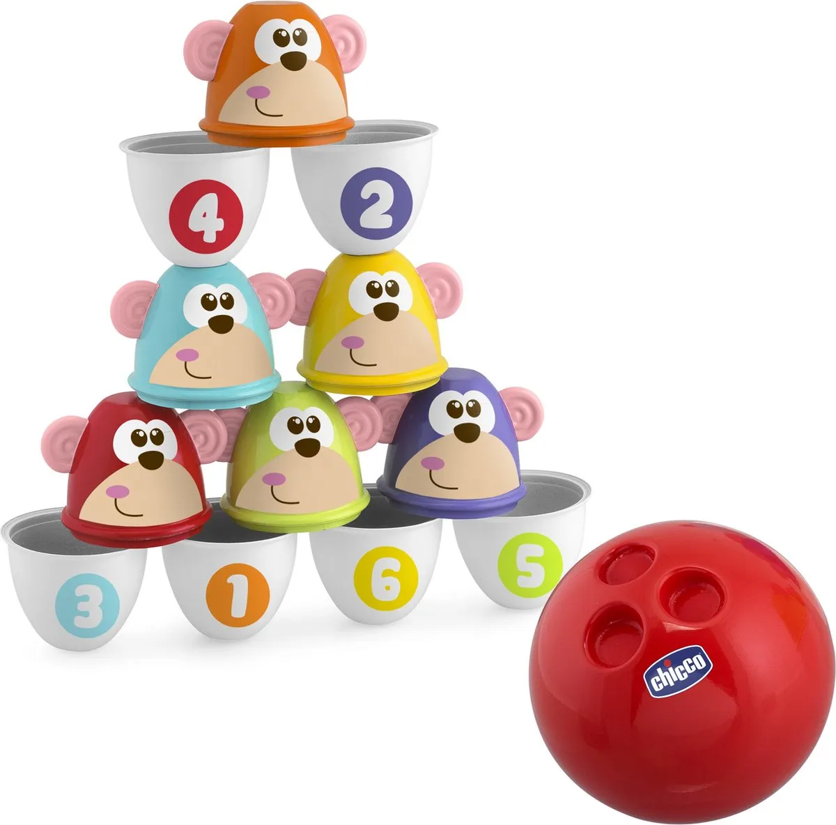 Chicco Monkey Strike - Blauw/Geel/ Groen/ Oranje/ Paars/ Rood