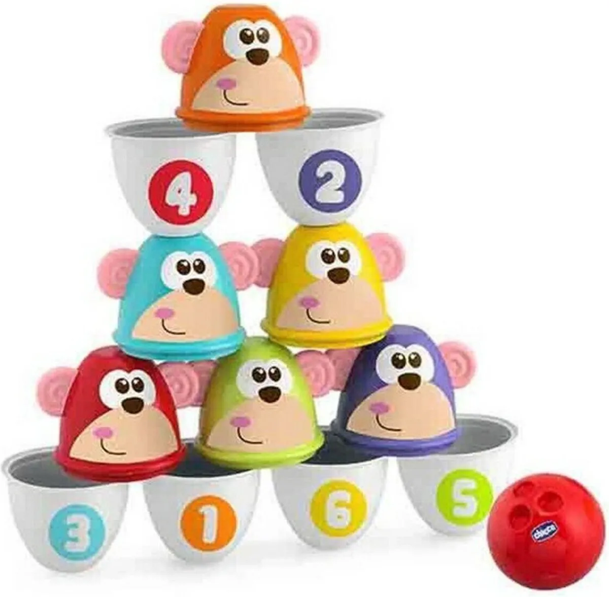 Chicco Monkey Strike - Blauw/Geel/ Groen/ Oranje/ Paars/ Rood