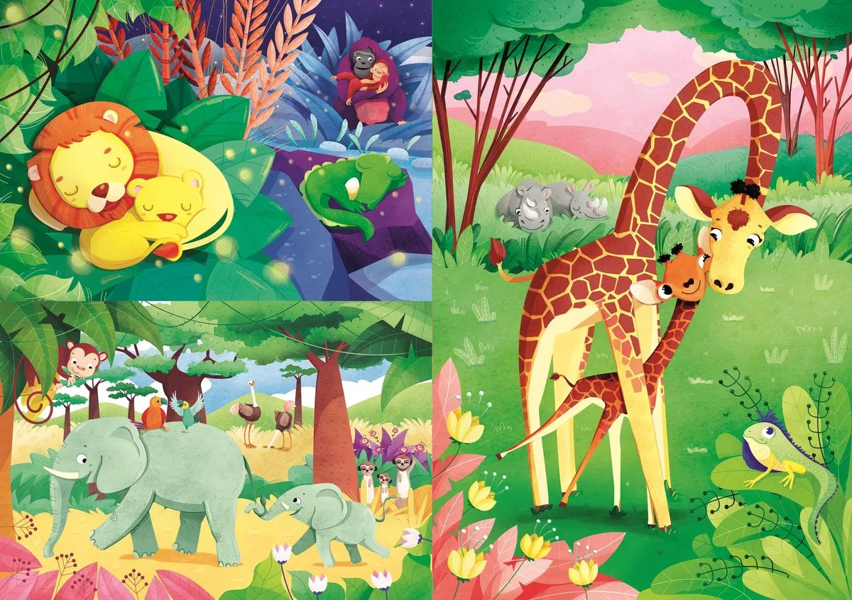 Clementoni Jungle Friends Legpuzzel 48 Stuks - 3 Stuks - afbeelding 2 van 5
