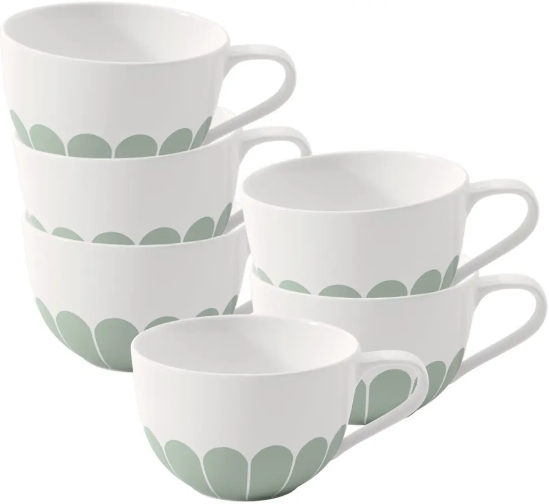 Villeroy & Boch Cappuccinotassen Fleur Couleur 300ml - 6 Stuks - Geel