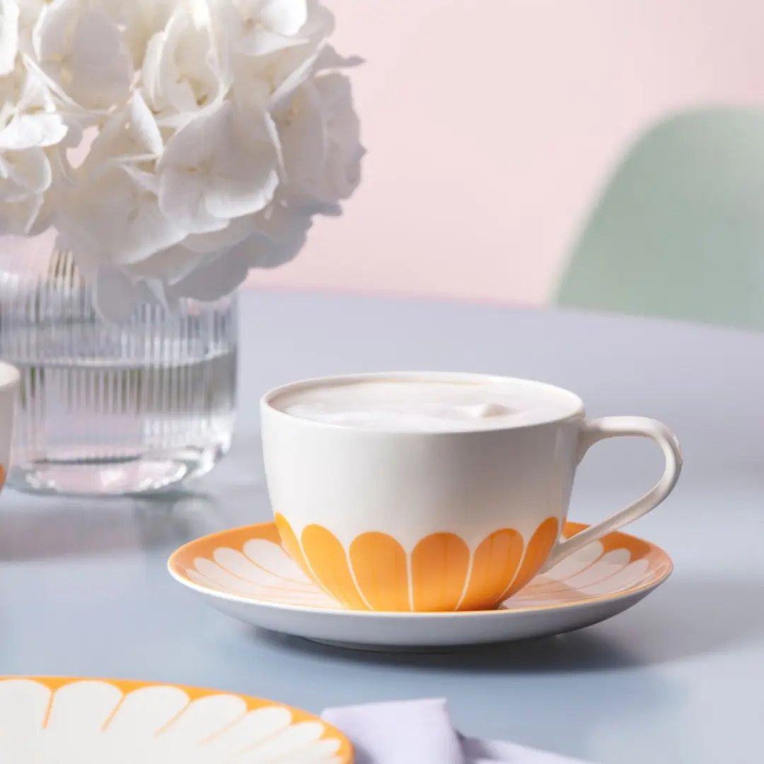 Villeroy & Boch Cappuccinotassen Fleur Couleur 300ml - 6 Stuks - Geel