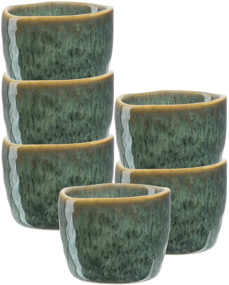Leonardo Matera Eierbekers - Ø5,2cm - 6 Stuks - Groen