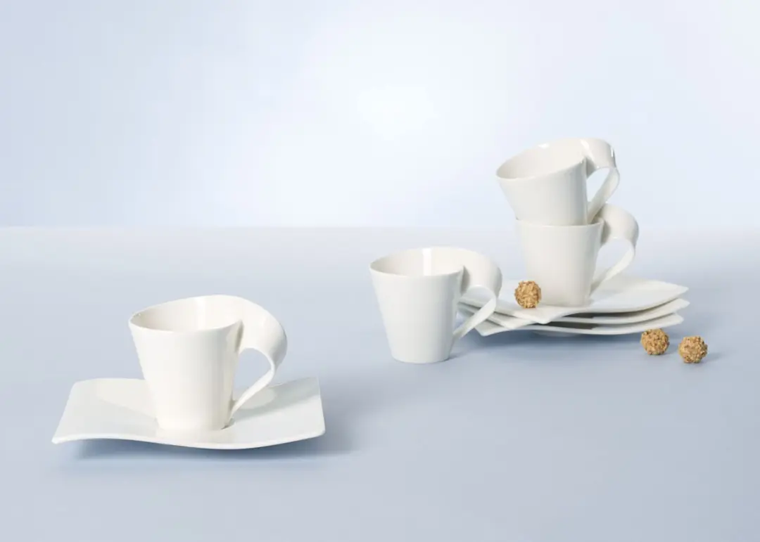 Villeroy & Boch NewWave Mokka-Espressountertasse Set - 6 Stuks - 12cm - Wit
