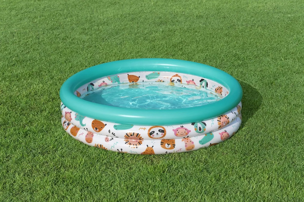 Bestway Safari Pals Kinderzwembad 102cm - 3 Ringen - Meerkleurig