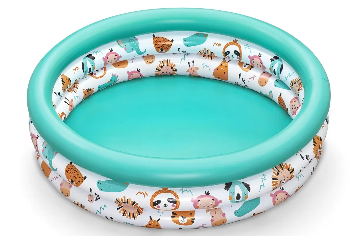 Bestway Safari Pals Kinderzwembad 102cm - 3 Ringen - Meerkleurig