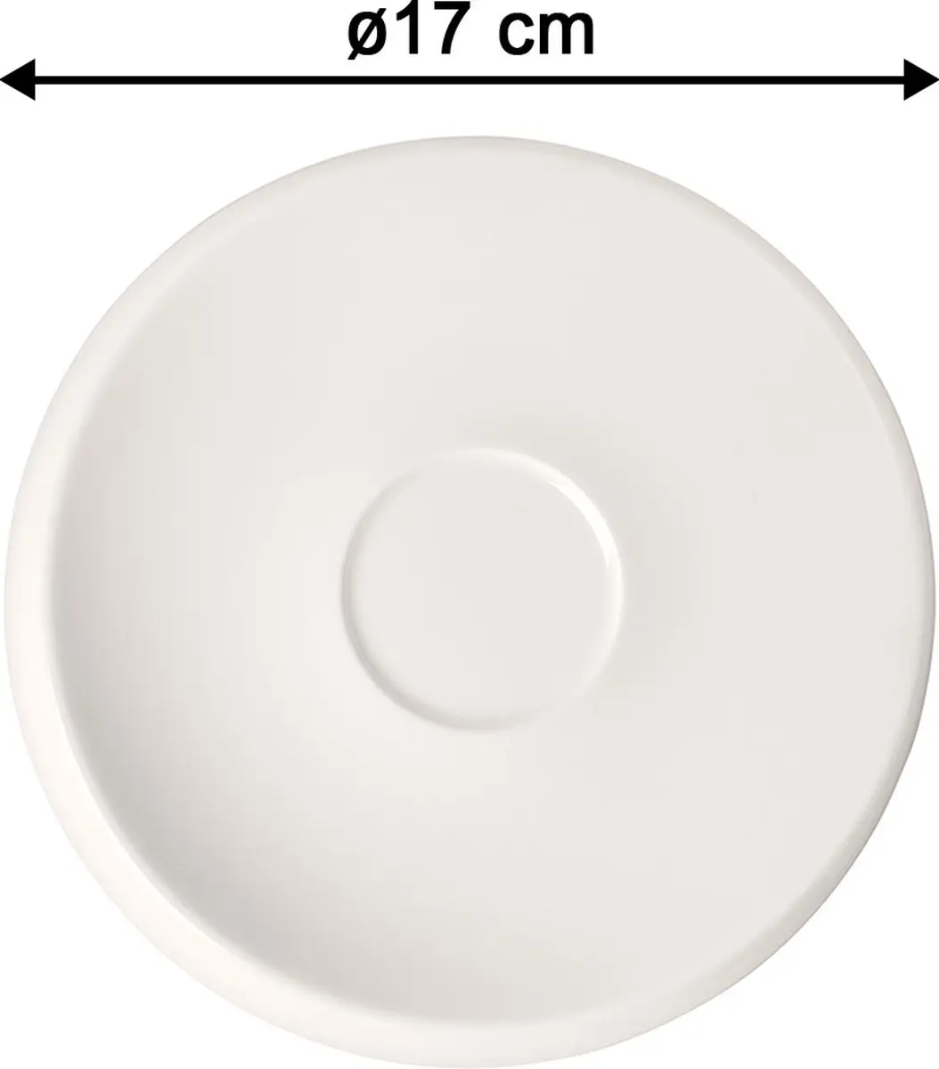 Villeroy & Boch NewMoon Koffie-onderzetters 17cm - 6 Stuks - Wit