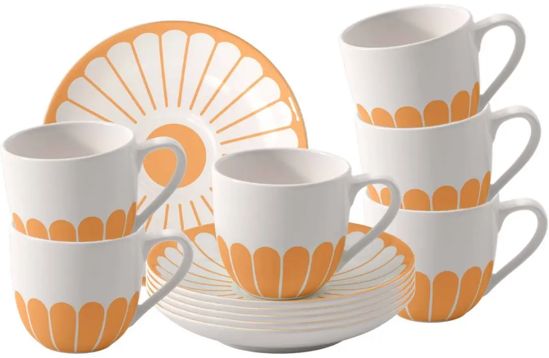 Villeroy & Boch Fleur Couleur Espressoset 70ml - 6 Stuks - Roze - afbeelding 6 van 6