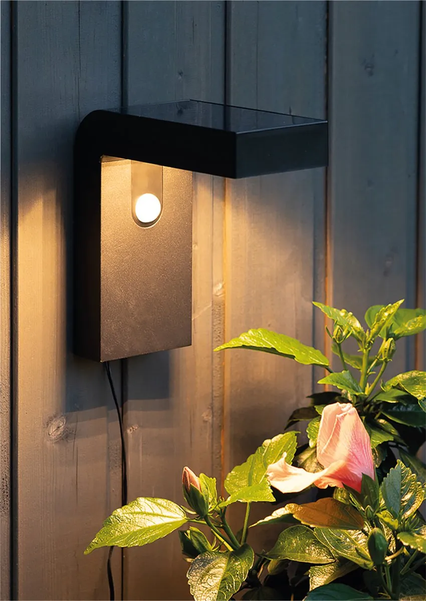 Eglo Baracconi Wandlamp Buiten LED 18 Lichtpunten - Sensor - Zwart