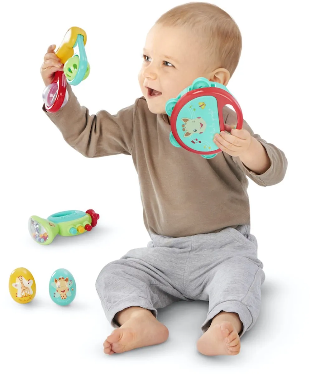 Sophie de Giraf Mijn Eerste Muziekset - Trommel, Maraca's & Trompet Multikleur