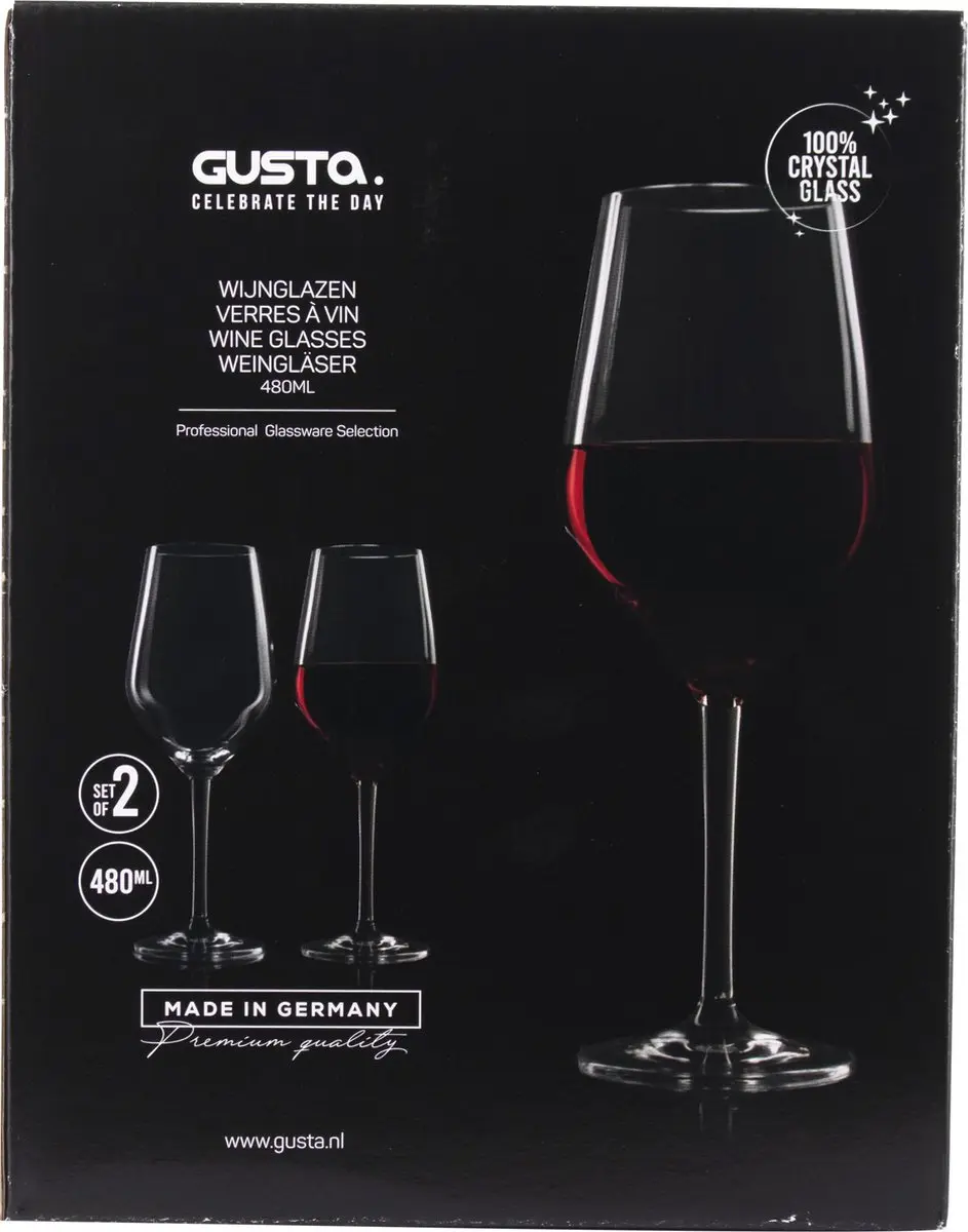 Gusta Wijnglazen Set 2-delig 480ml - Transparant