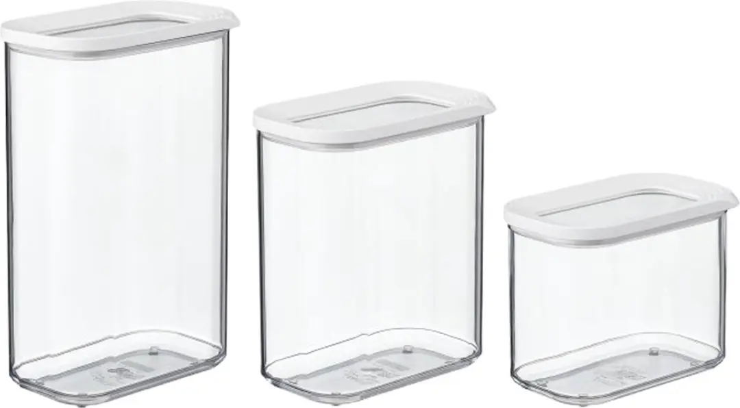 Mepal Modula Voorraaddozen Set - 3x 1L - Wit