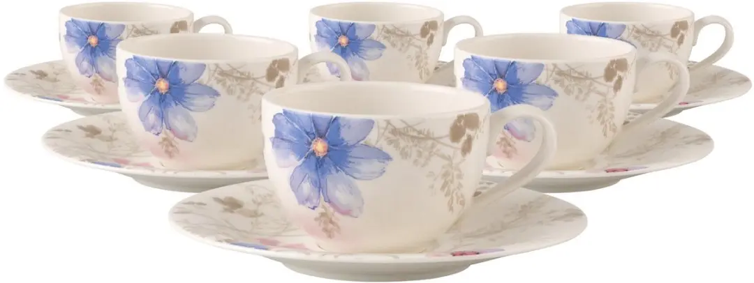 Villeroy & Boch Mariefleur Gris Koffietassen Set
