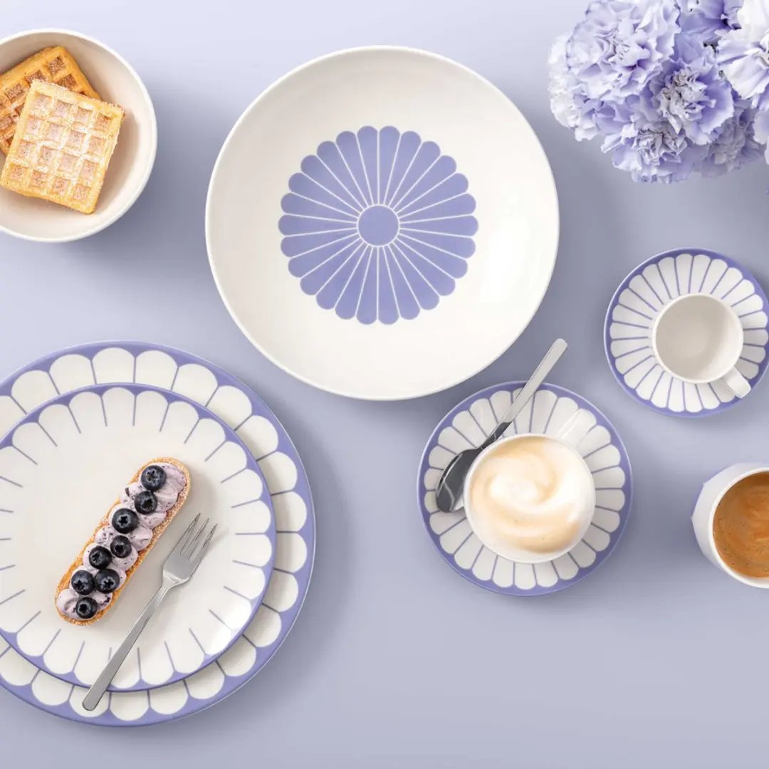 Villeroy & Boch Fleur Couleur Espressoset 70ml - Blauw
