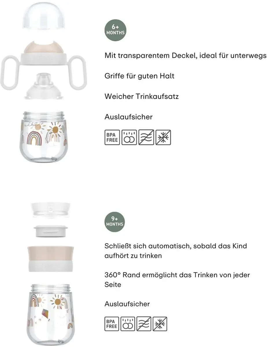 Mepal Mio Trinklernbekers 360° Set - 2x 300ml - Forest Friends